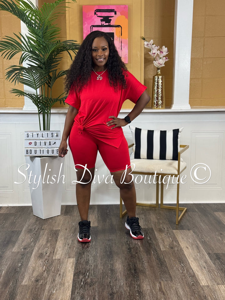 Chill Days Biker Set up to 3XL (Red)