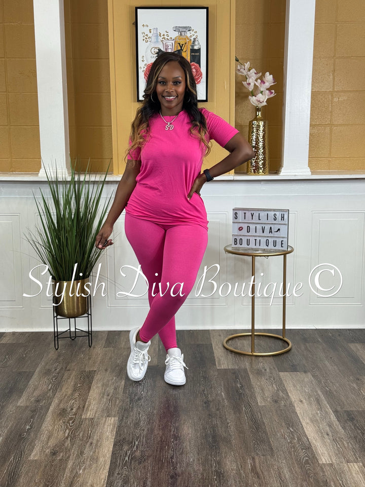 On the Run Legging Set (Pink)