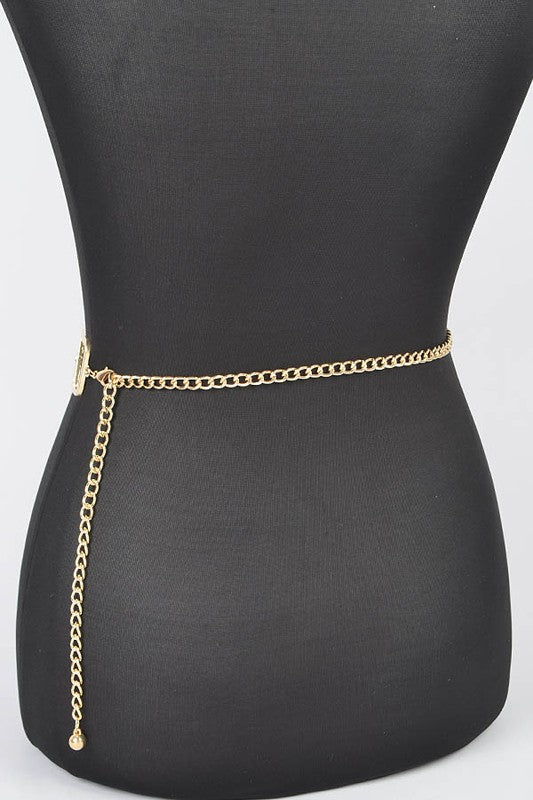 V-Box Multilayer Chain Belt - Plus Size