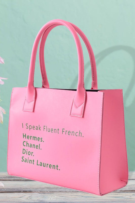 I Speak Fluent French Tote Bag - Medium Size