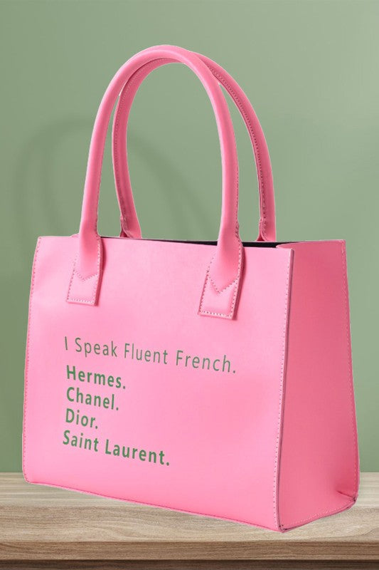 I Speak Fluent French Tote Bag - Medium Size