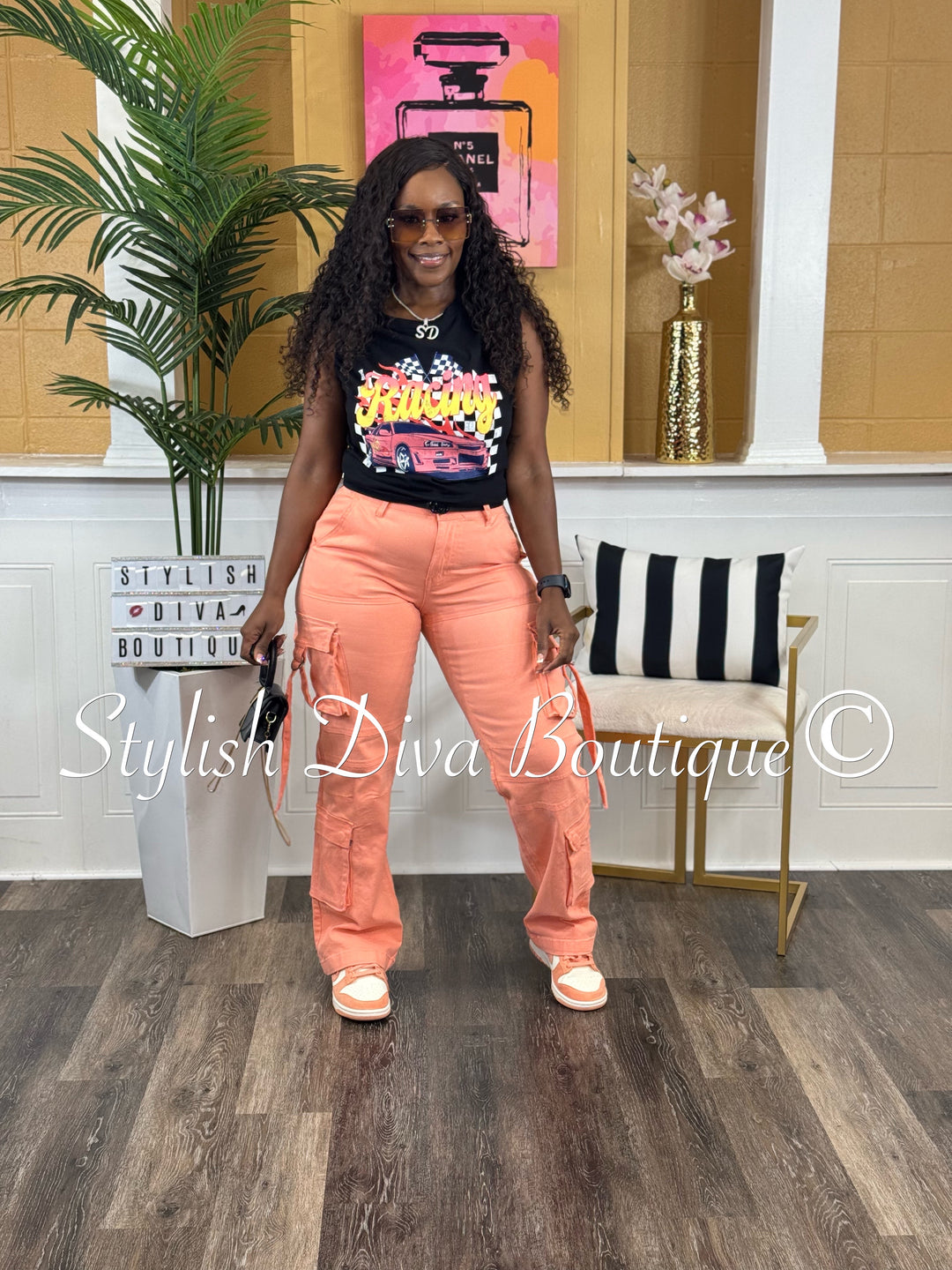 Milye Cargo Pants (Peach)