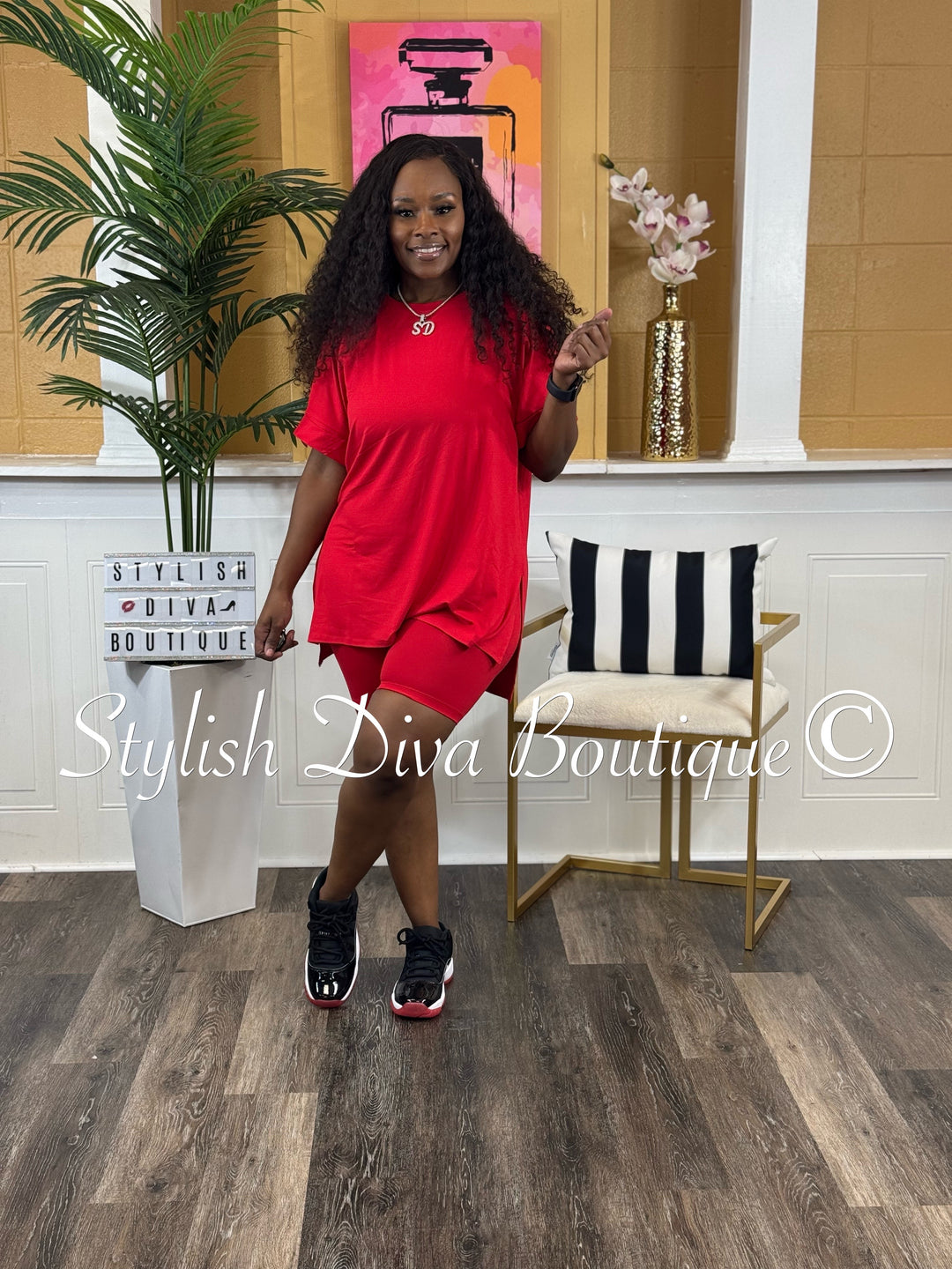 Chill Days Biker Set up to 3XL (Red)