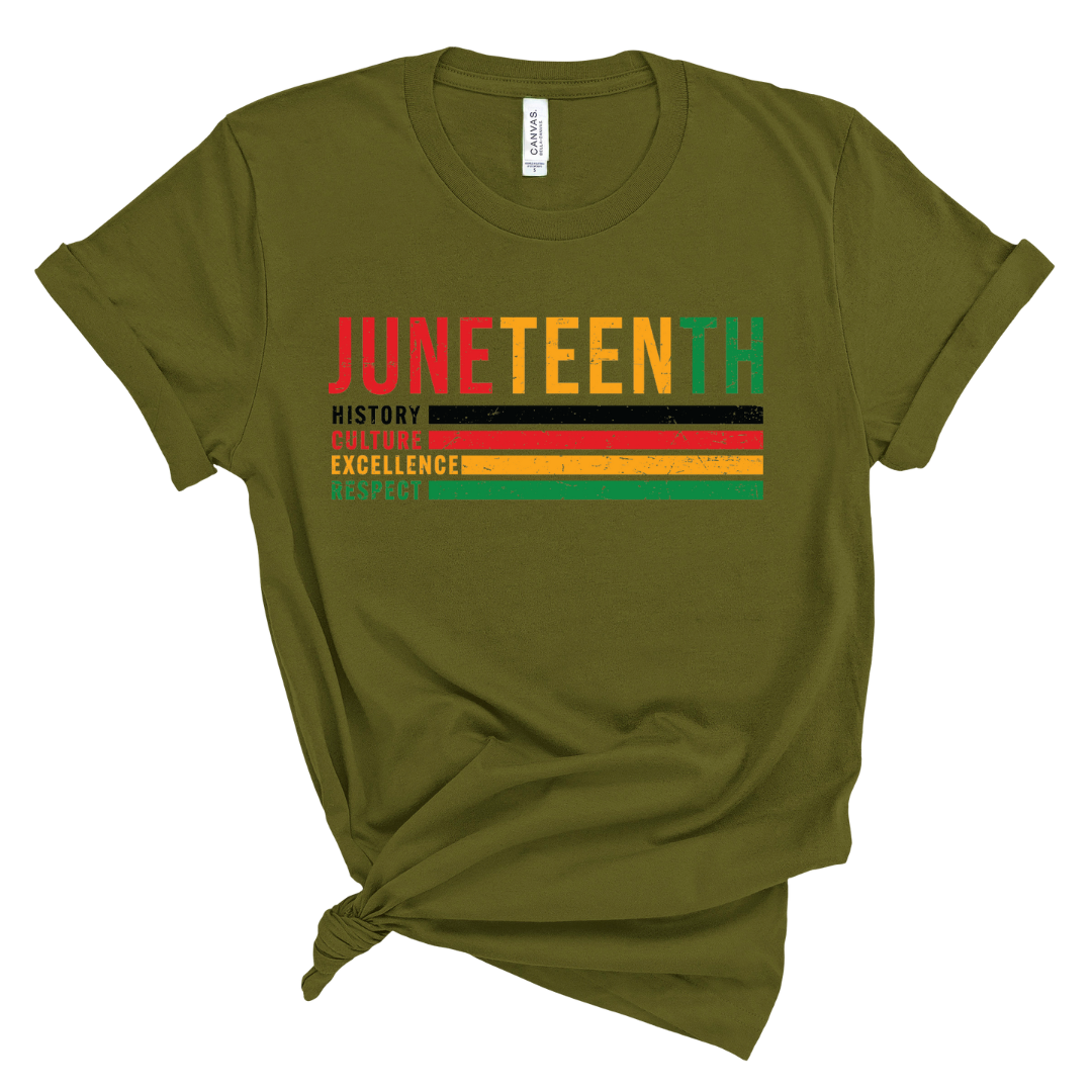 Juneteenth History T-Shirt (Multi-Color Print)