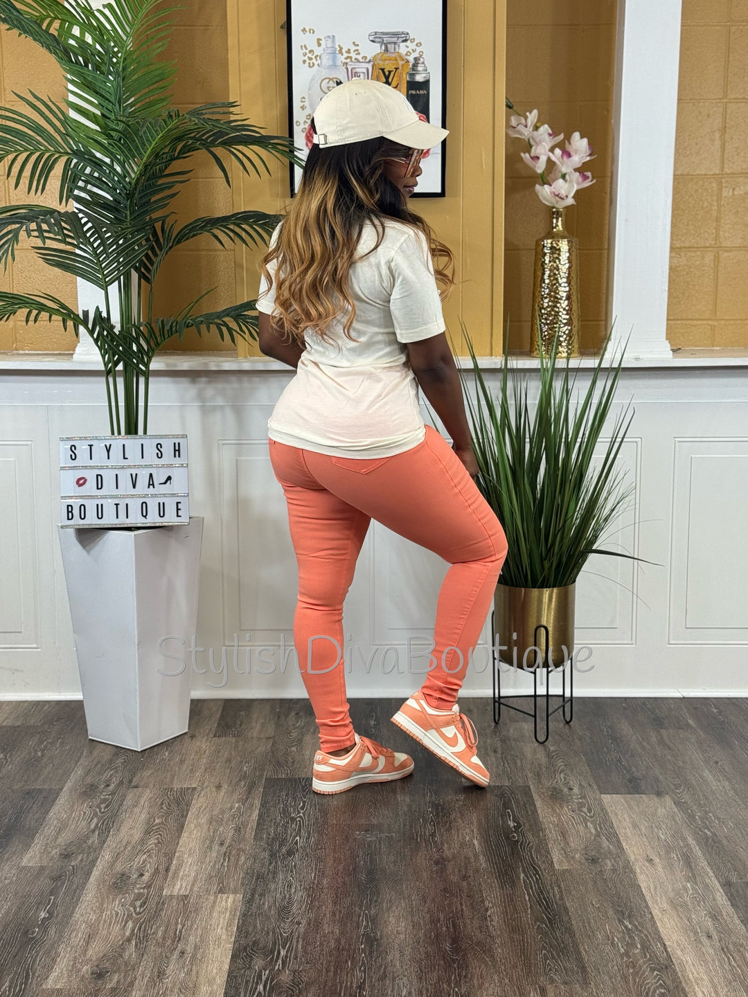 Calm, Confident, &amp; Unstoppable Graphic Tee (Coral Print)