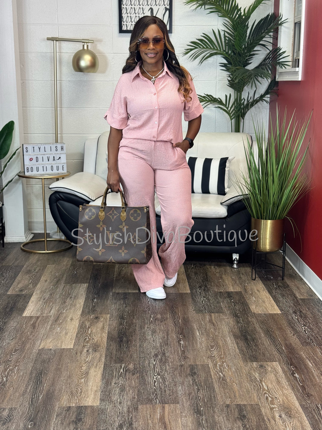 Soft Life Pants Set (Mauve)