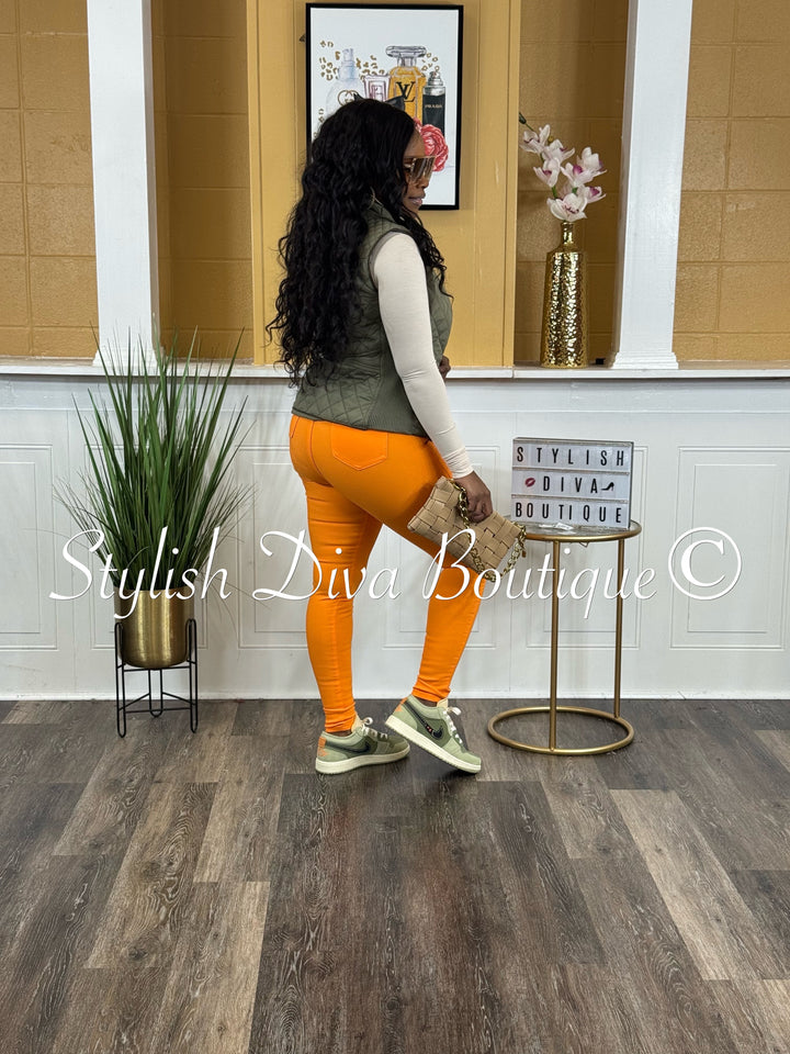 So Curvy Stretch Skinny Jeans up to 2XL (Orange)