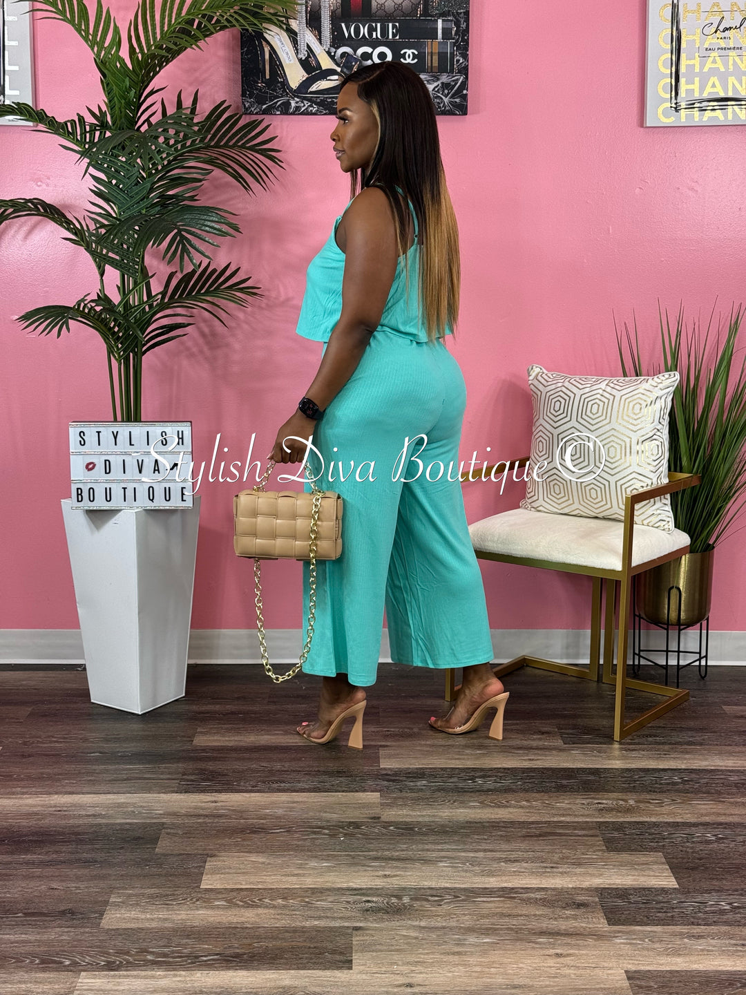 Hailey Jumpsuit up to 3XL (Mint)