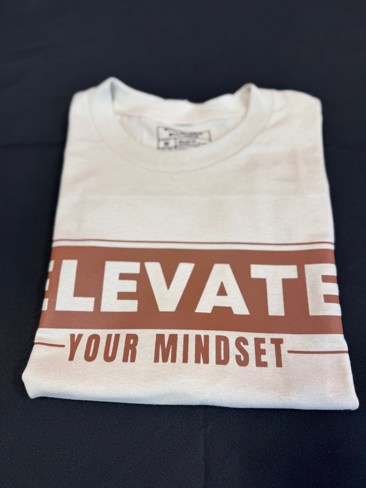 Elevate Your Mindset T-Shirt (Brown Print)