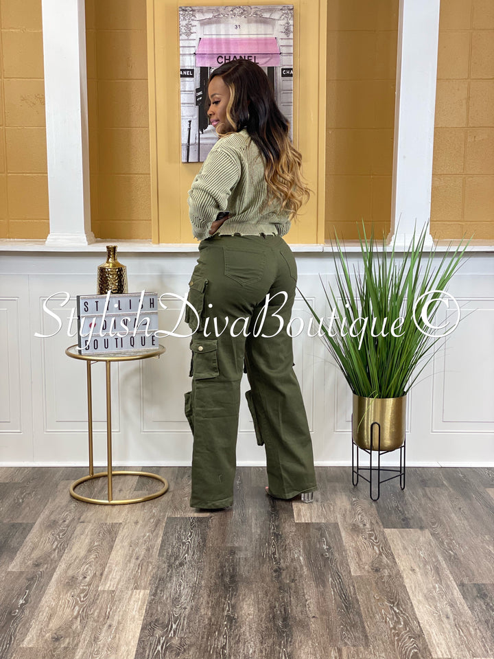 Best Kept Secret Cargo Pants up to 3XL (Olive)