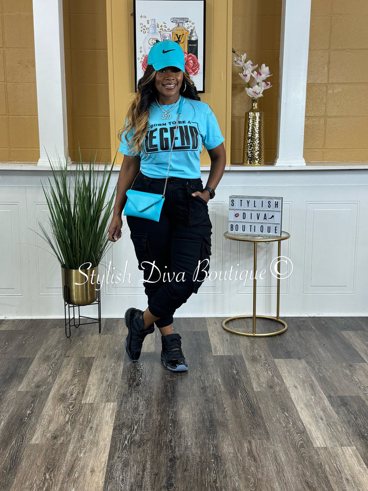 Born to be a Legend Graphic Tee (Black Print)