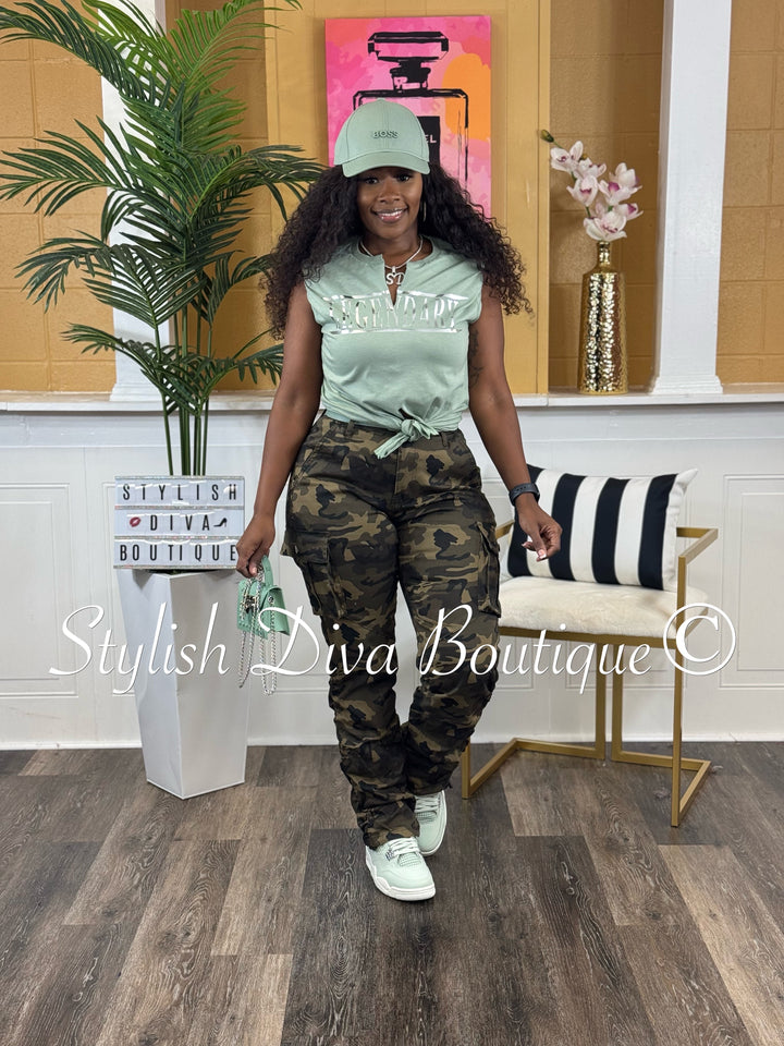 LEGENDARY T-Shirt (Seafoam Sage Shirt/Metallic Silver Print)
