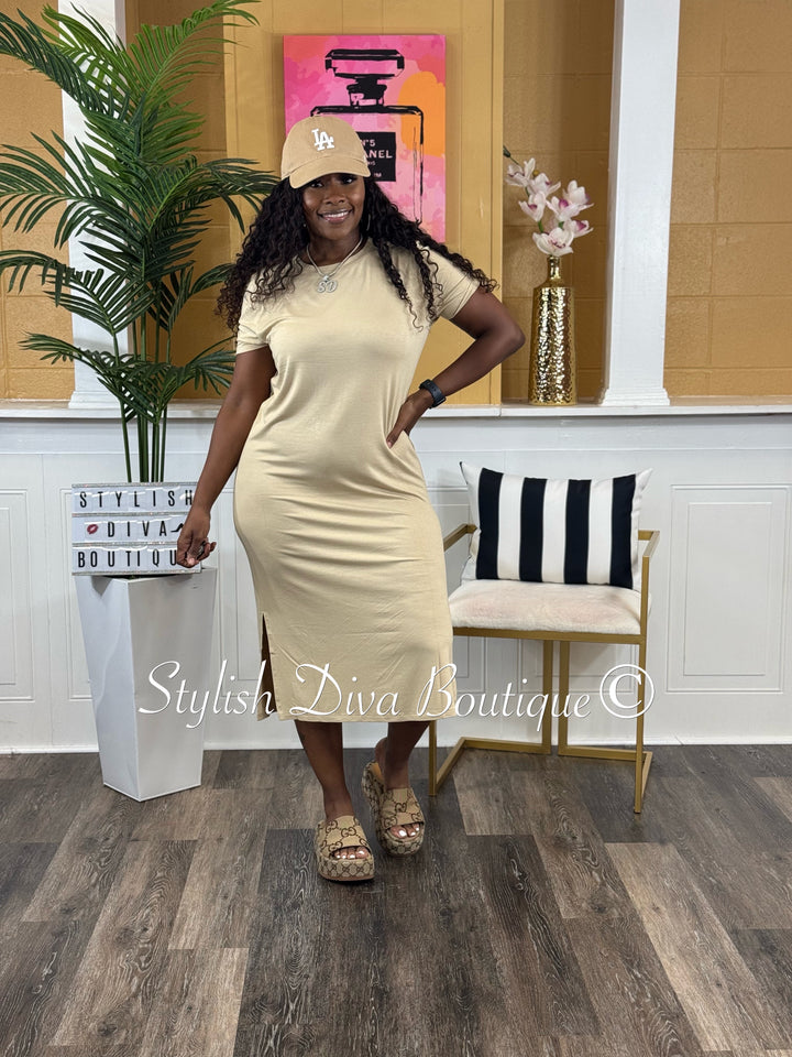 Natalie Oversized Shirt Dress (Cafe Brown)