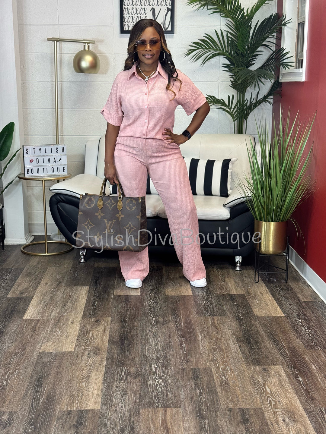 Soft Life Pants Set (Mauve)