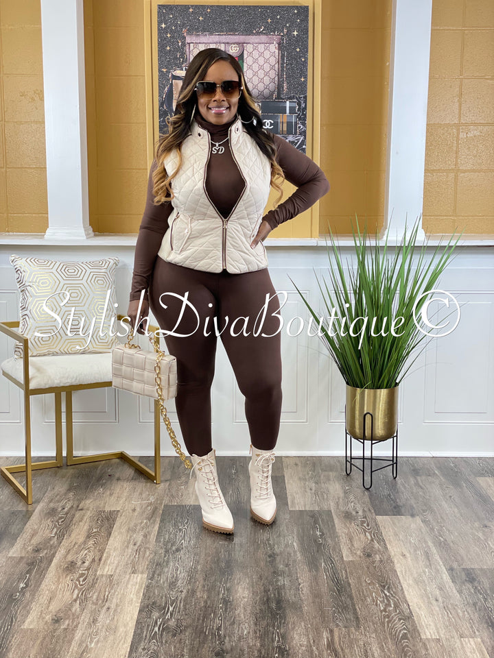 Rowan Quilted Padded Vest up to 2XL (Ivory)