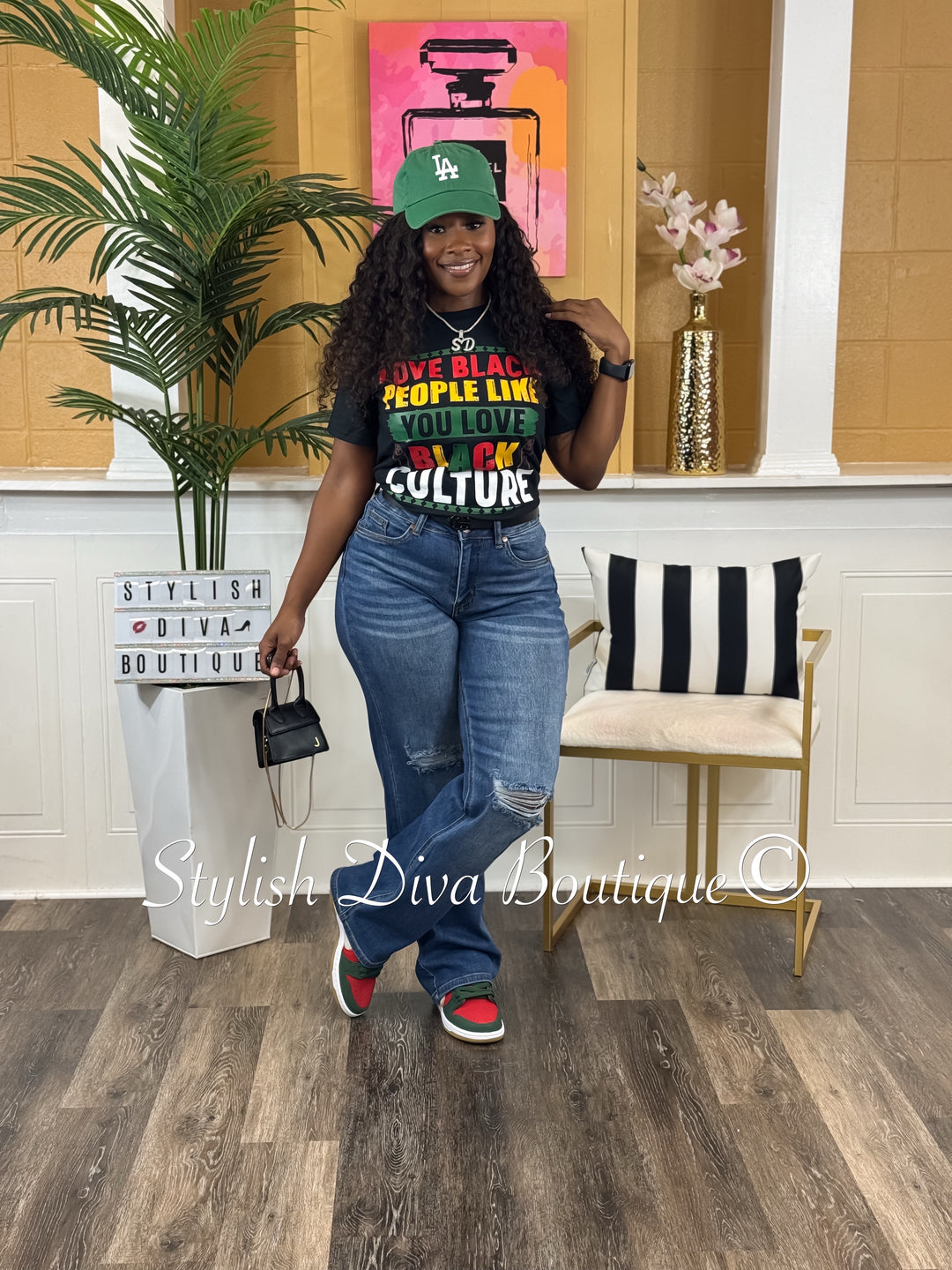 Love Black People T-Shirt (Multi-Color Print)
