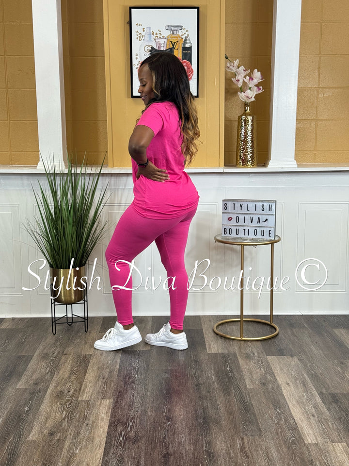 On the Run Legging Set (Pink)