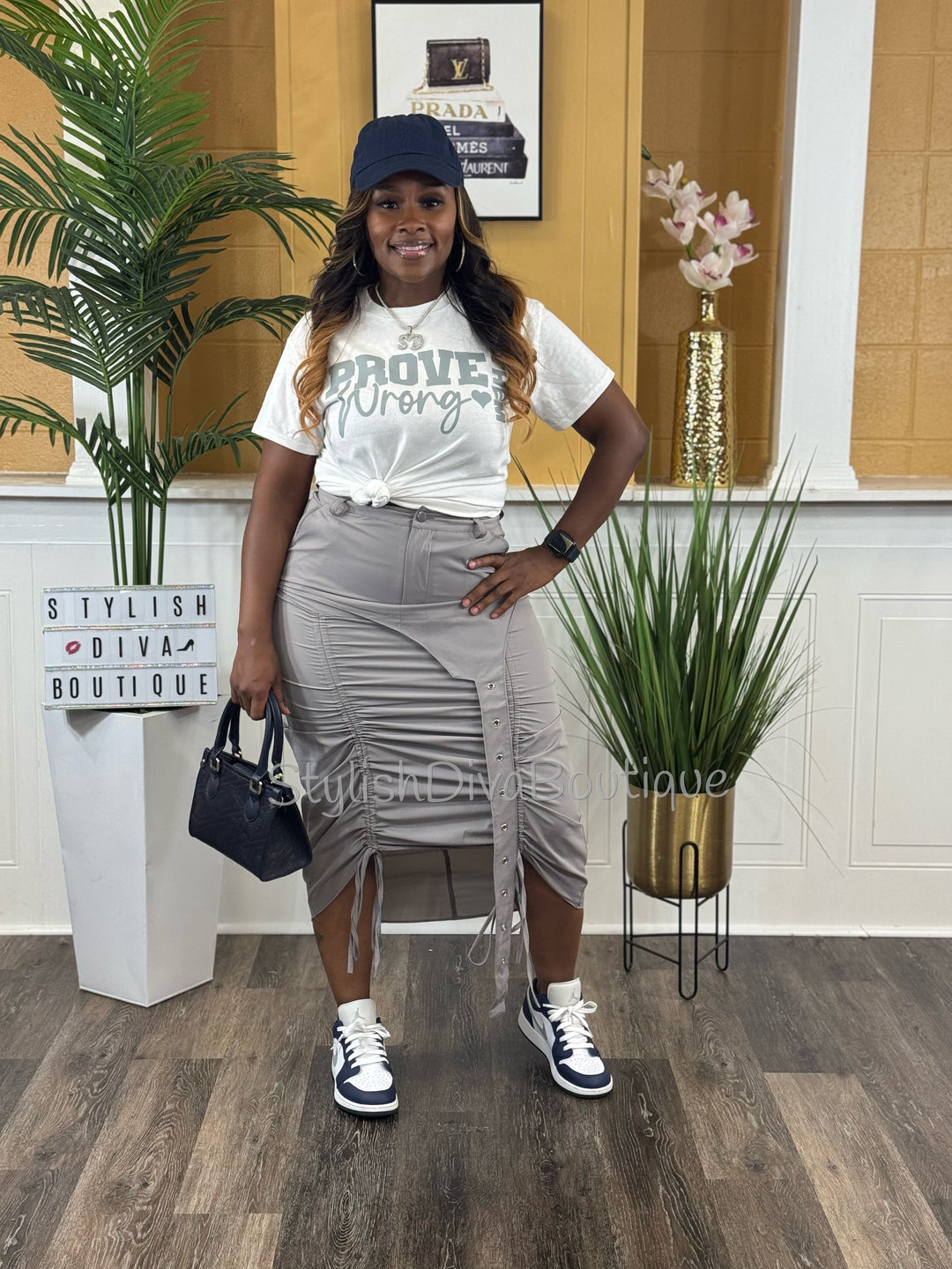 Prove Them Wrong Graphic Tee (Grey Print)