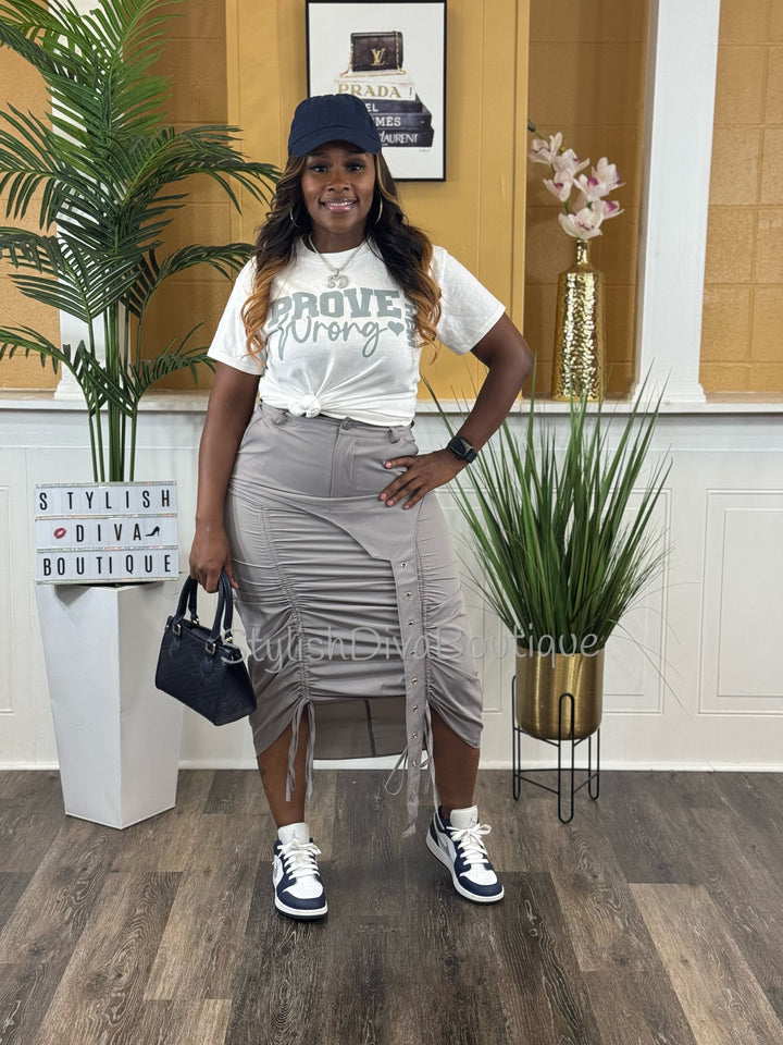Prove Them Wrong Graphic Tee (Grey Print)