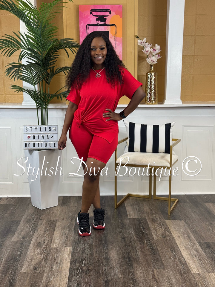 Chill Days Biker Set up to 3XL (Red)