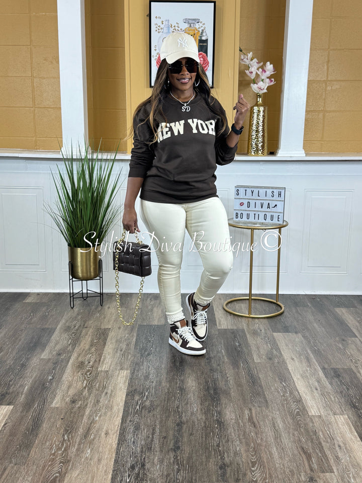 So Curvy Stretch Skinny Jeans up to 2XL (Cream)