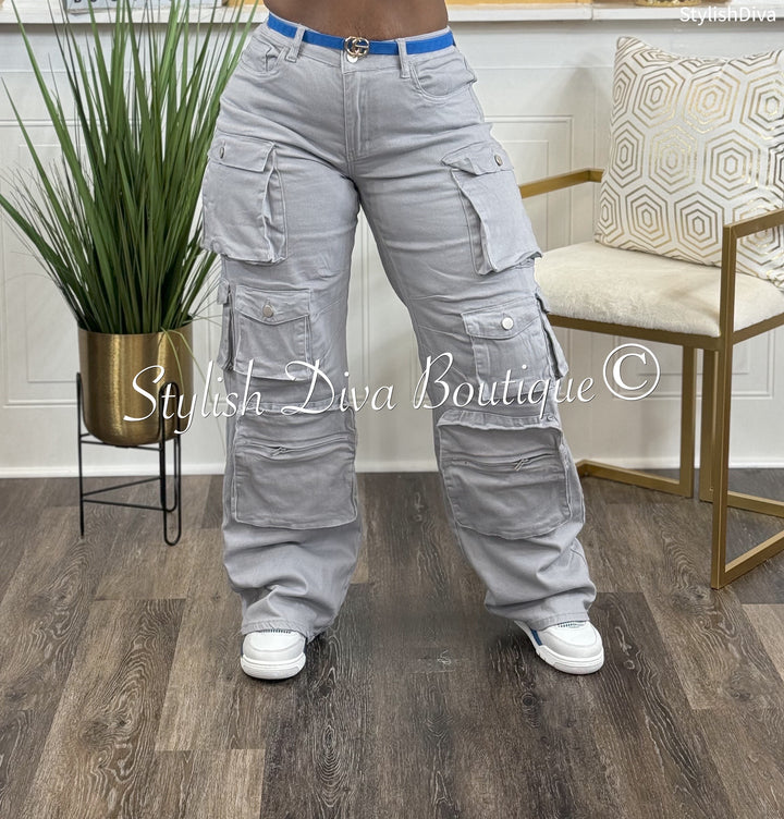 Best Kept Secret Cargo Pants up to 3XL (Grey)