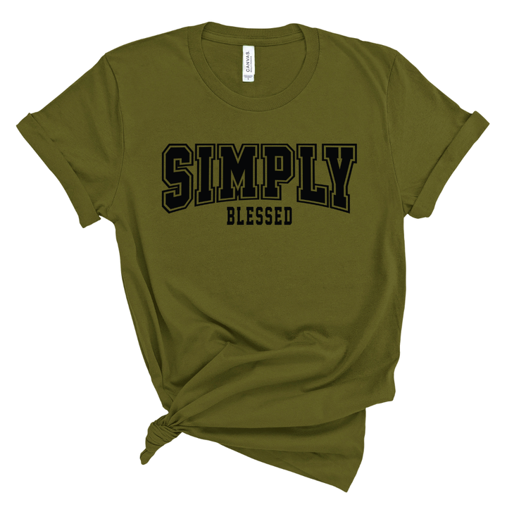 Simply Blessed Graphic Tee (Black Print)