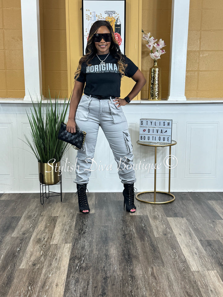 Sienna Cargo Joggers (Grey)