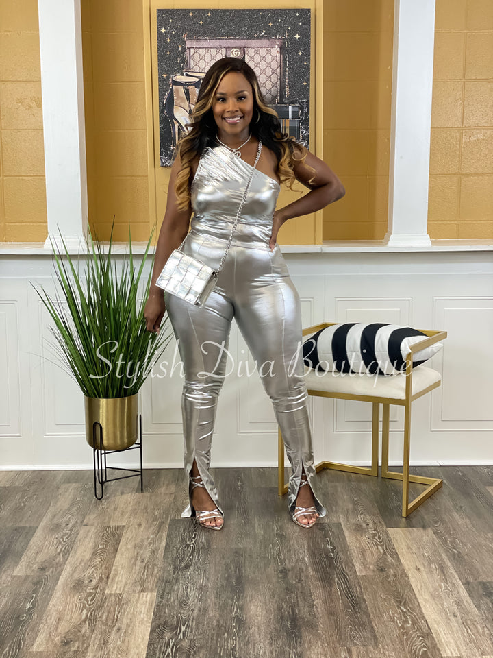 Renaissance Tour Metallic Legging Set (Silver)