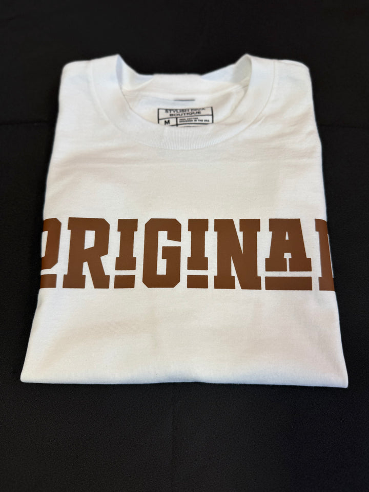 ORIGINAL Signature Graphic Tee (Brown Print)