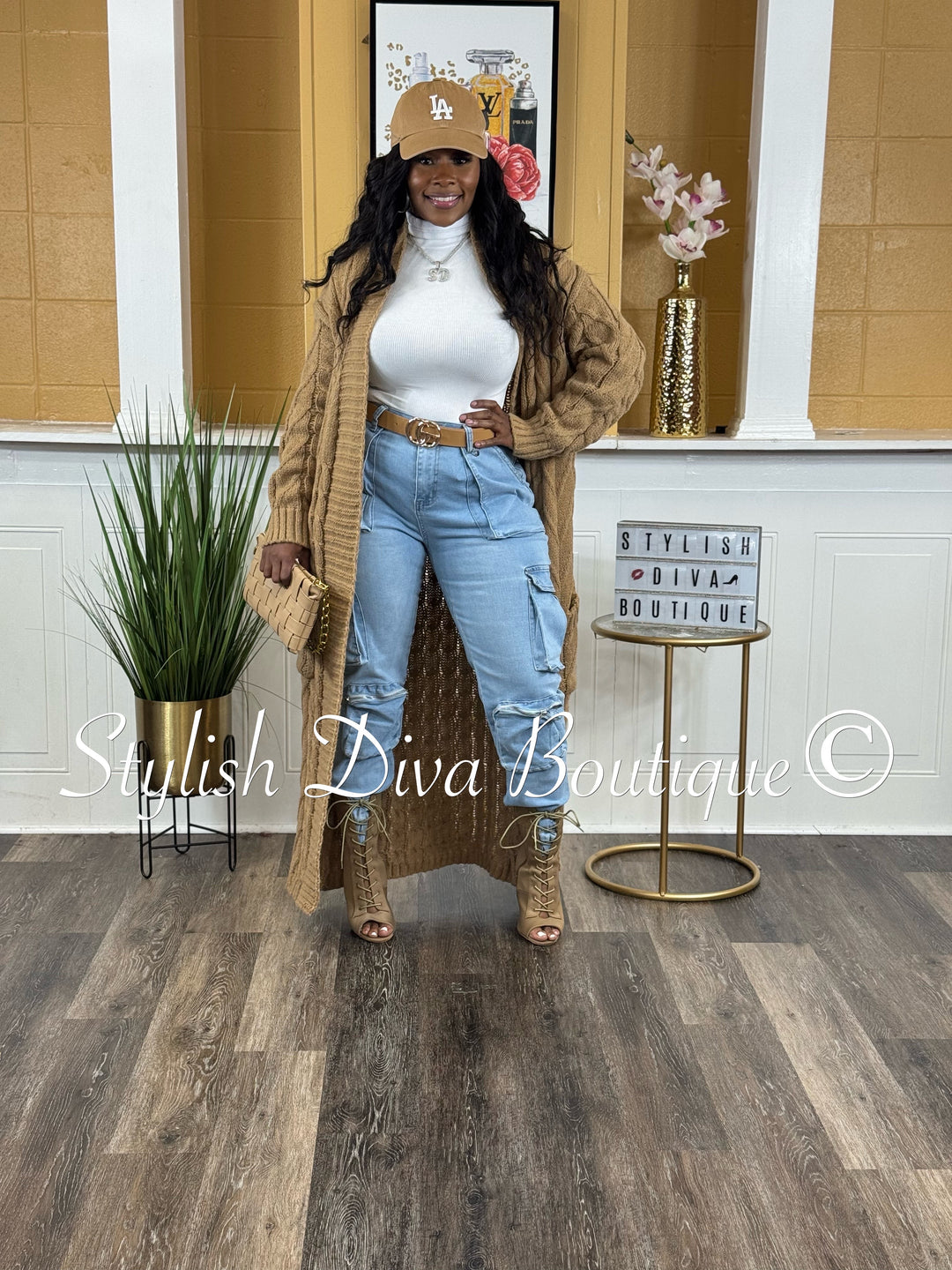 Good Vibes Denim Joggers (Light Denim Wash)