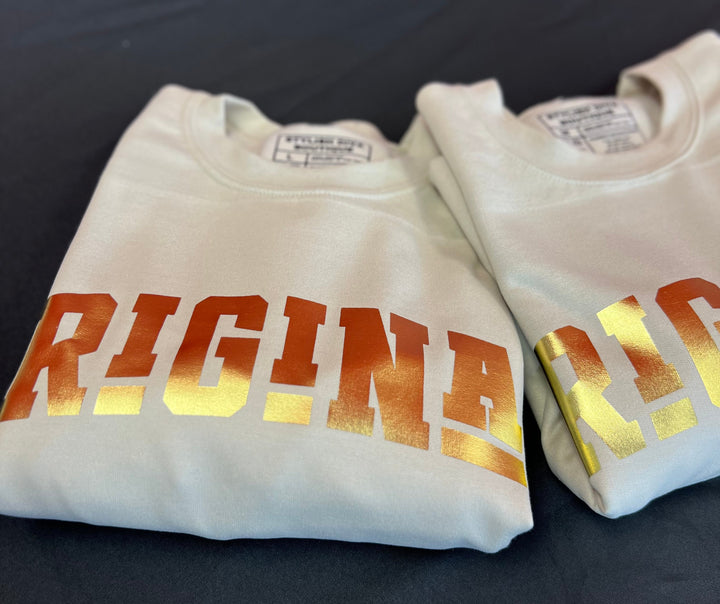 ORIGINAL Signature Sweatshirt Only up to 3XL (Metallic Gold Print)