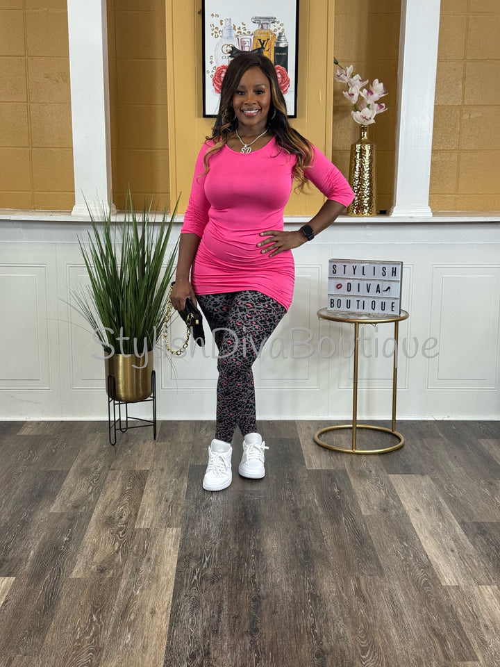 Wild in Pink Leopard Legging Set