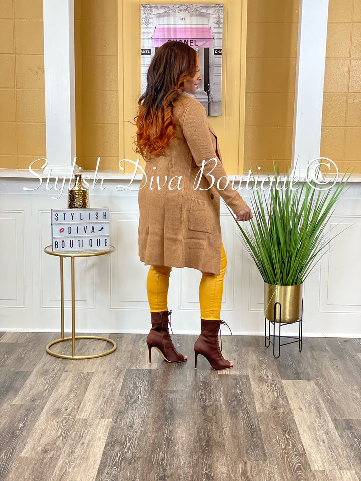 Classic Sweater Jacket (Caramel)