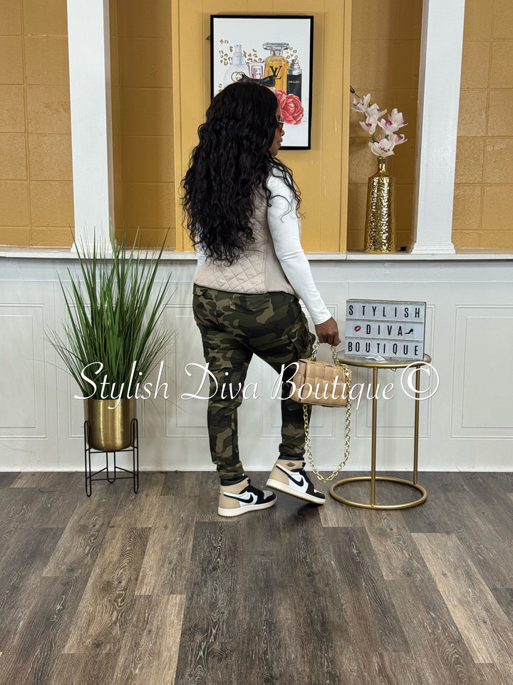 Kima Camo Cargo Joggers