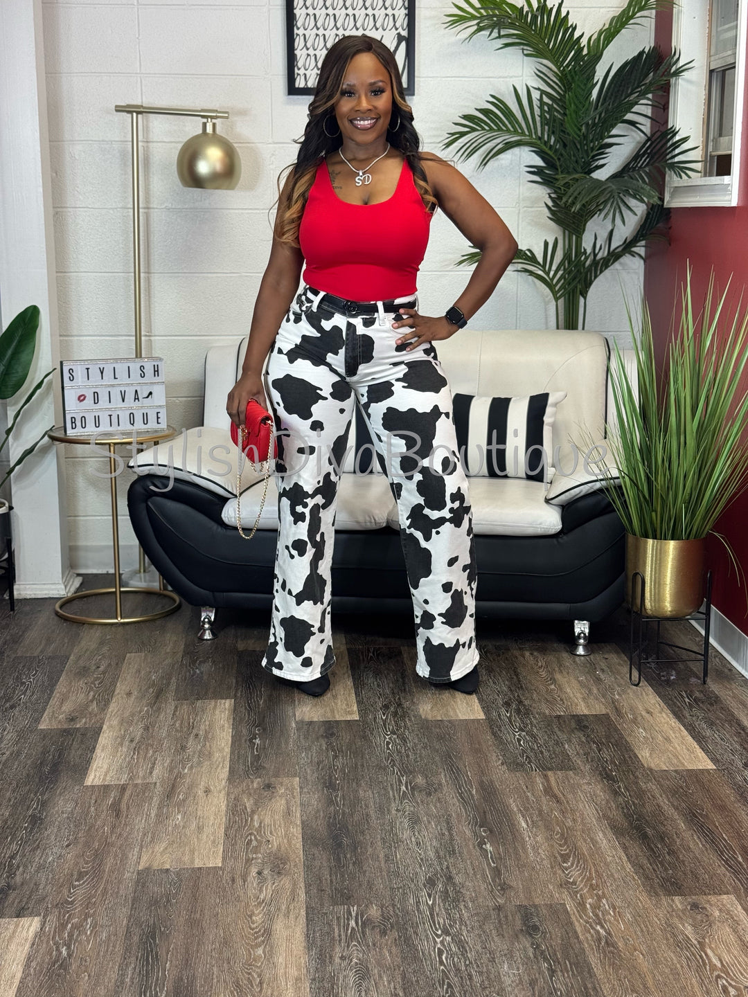 Addy Scoop Neck Bodysuit (Red)