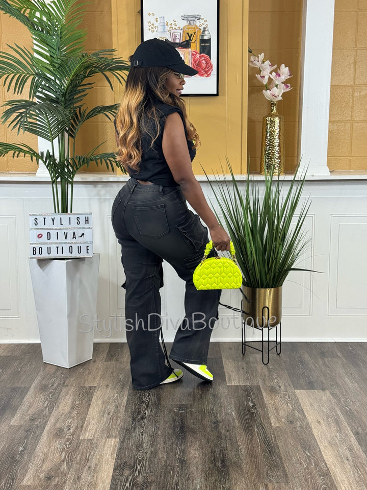 Really HER Graphic Tee (Neon Yellow Print)