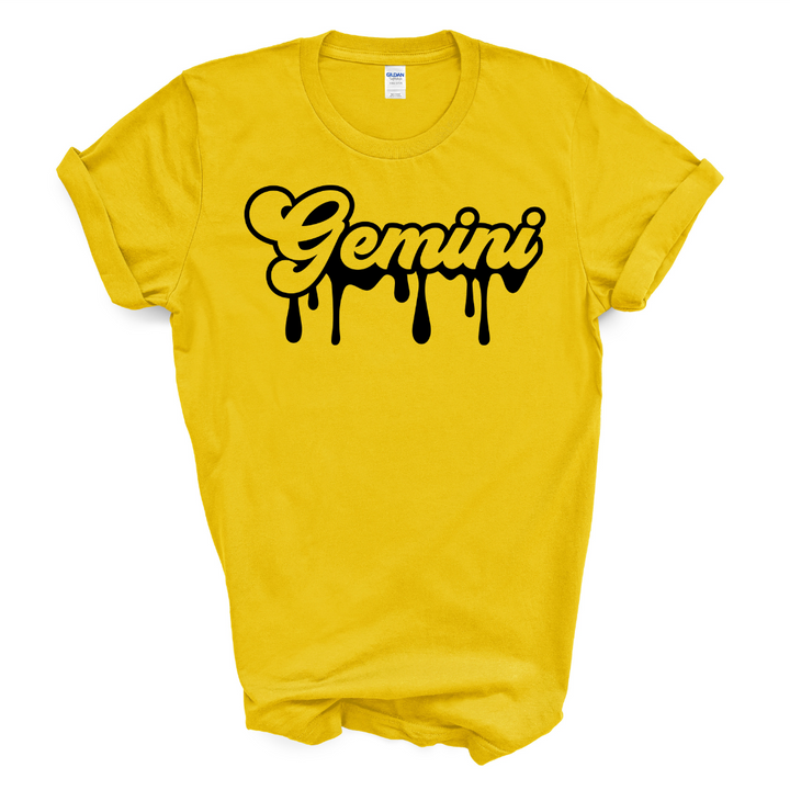 Gemini Dripping T-Shirt (Black Print)