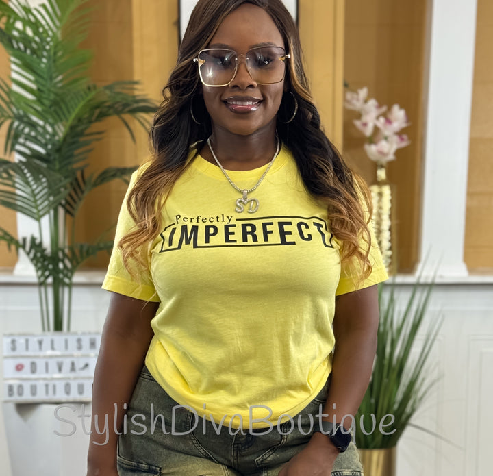 Perfectly Imperfect Graphic Tee (Black Print)