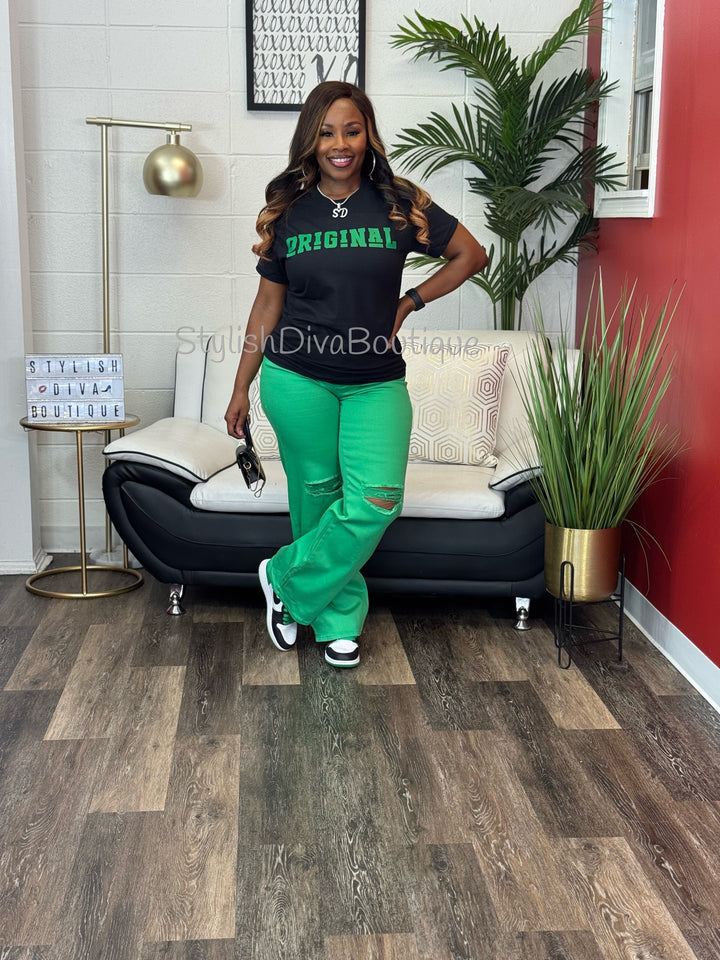 ORIGINAL Graphic Tee (Green Print)