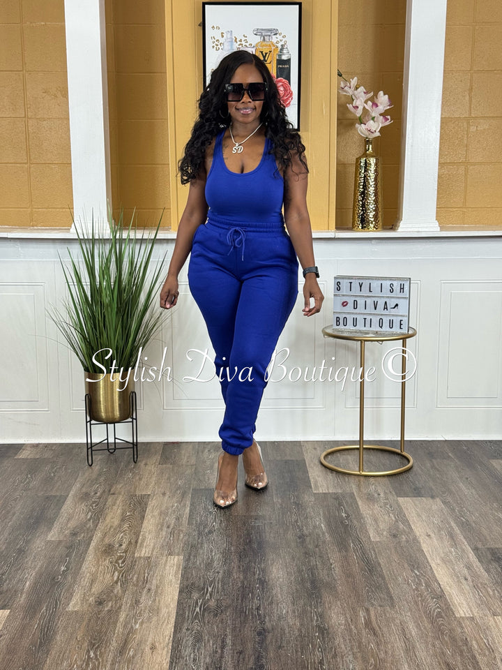 Kerri Jogger Set (Bright Blue)