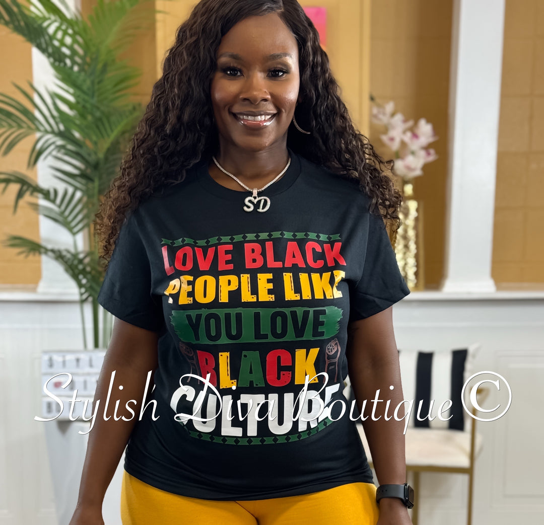 Love Black People T-Shirt (Multi-Color Print)