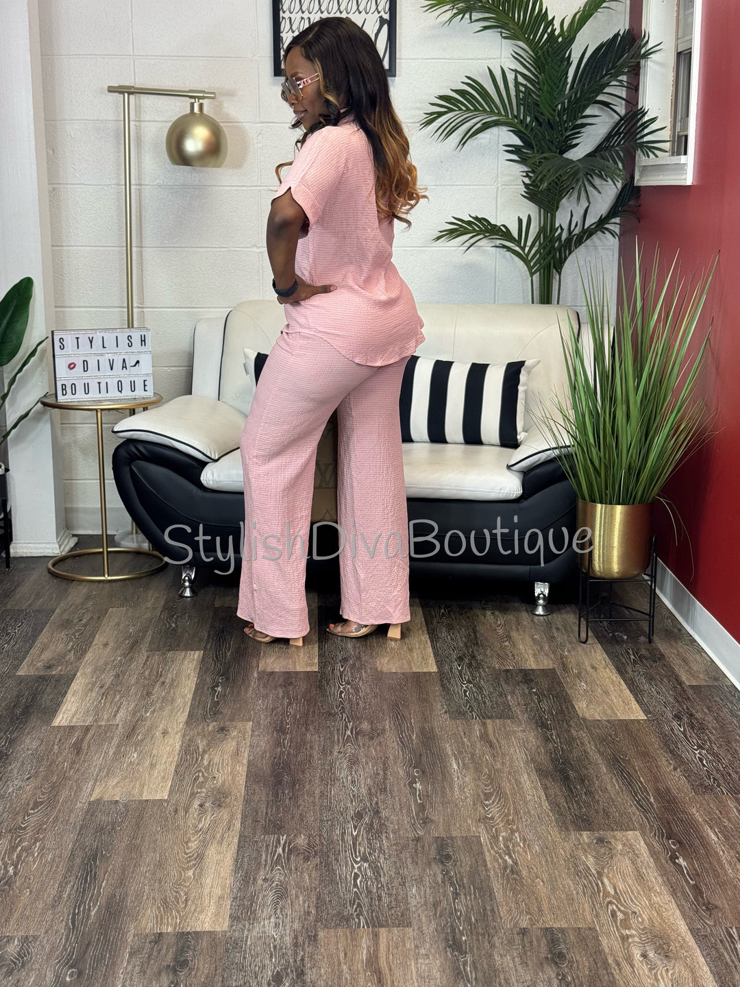 Soft Life Pants Set (Mauve)