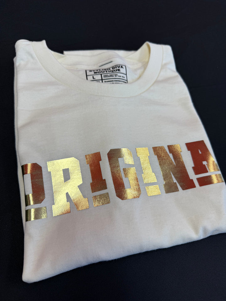 ORIGINAL Signature Graphic Tee (Champagne Cream)