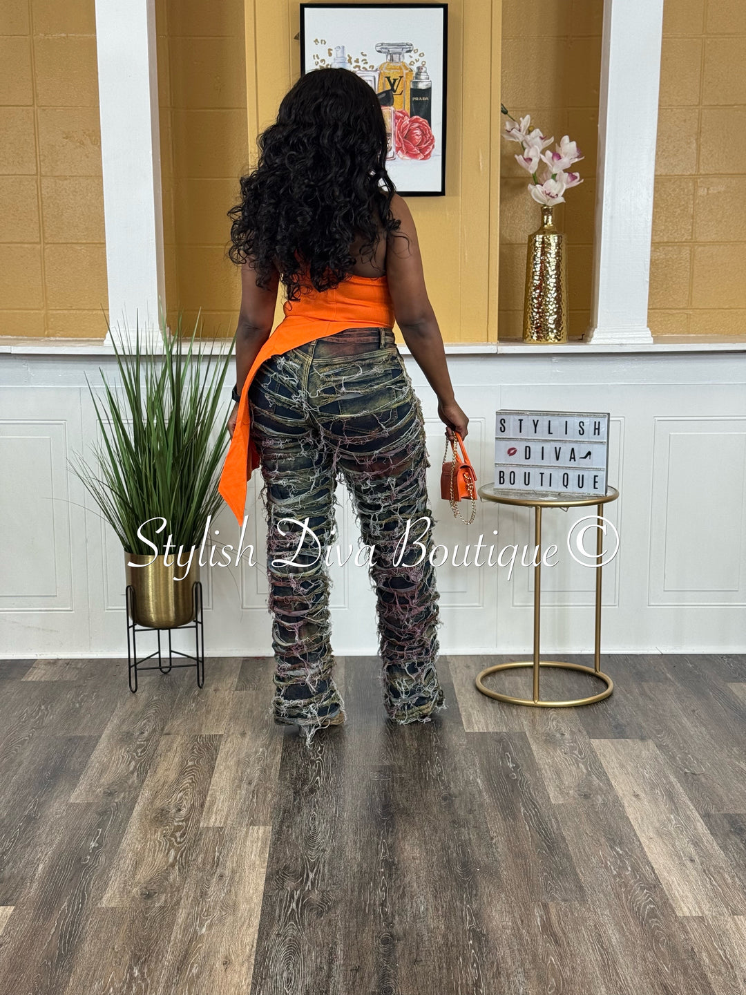 Elise One Shoulder Top (Orange)