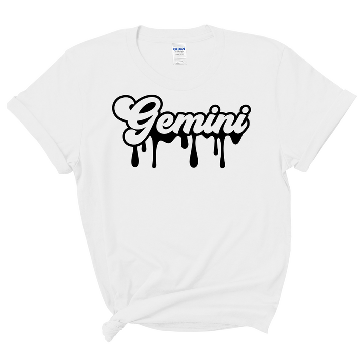 Gemini Dripping T-Shirt (Black Print)