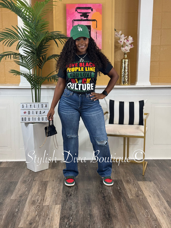 Love Black People T-Shirt (Multi-Color Print)