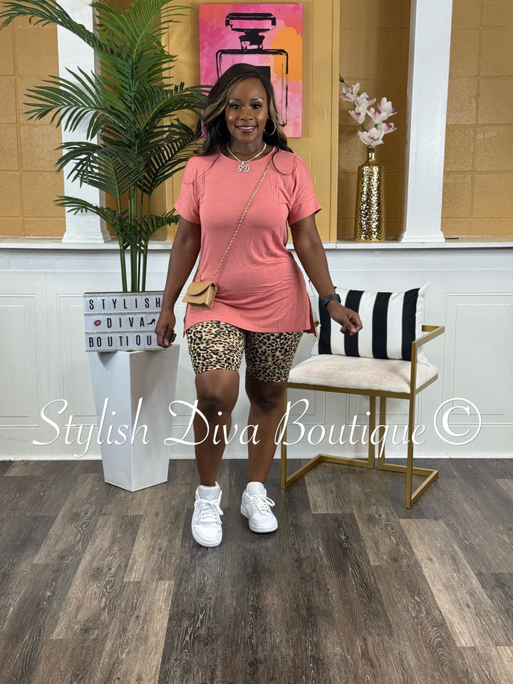 Print Me Pretty Biker Set (Ash Rose/Leopard)