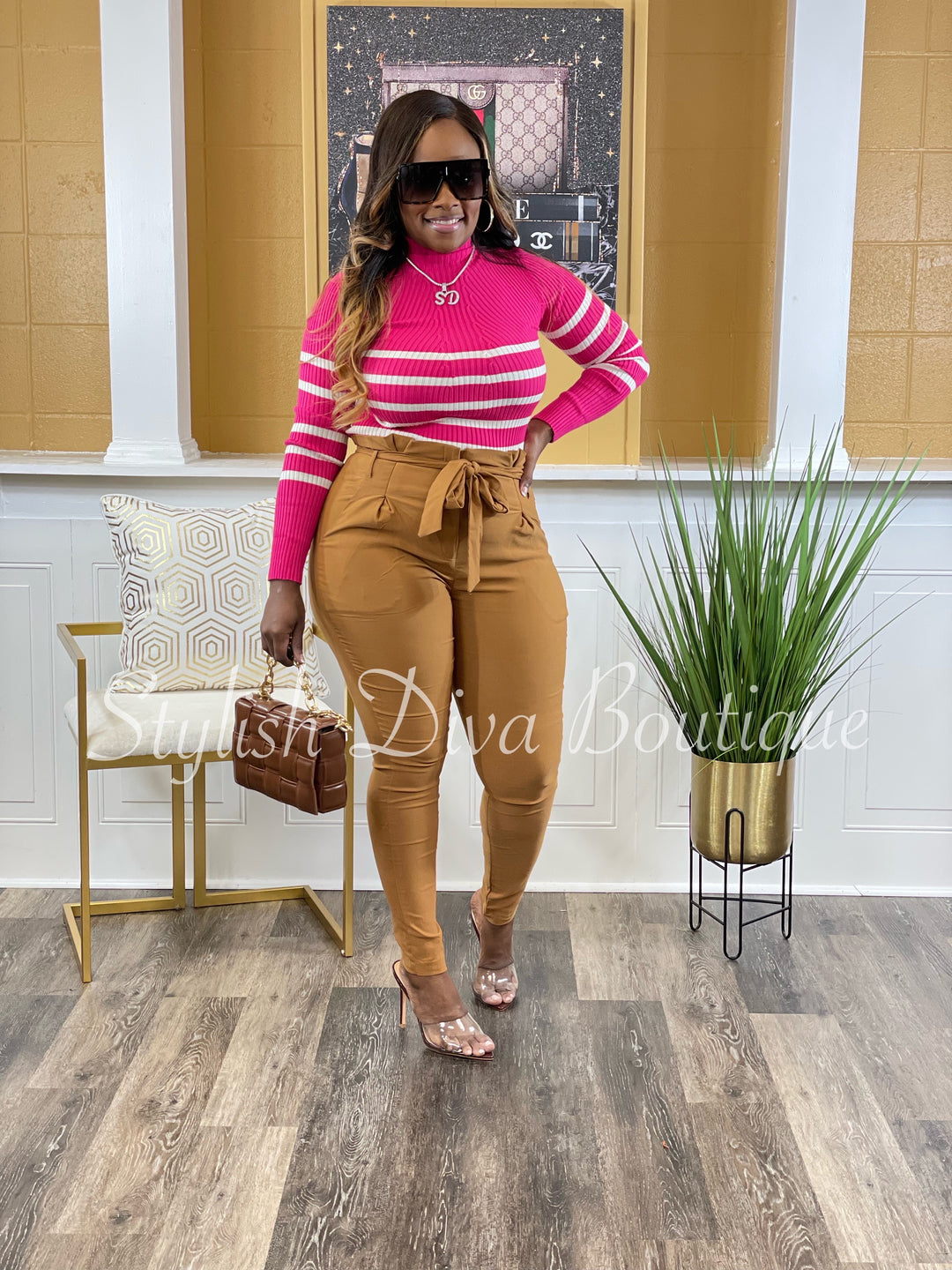 Luxe Diva Pants (Camel Brown)