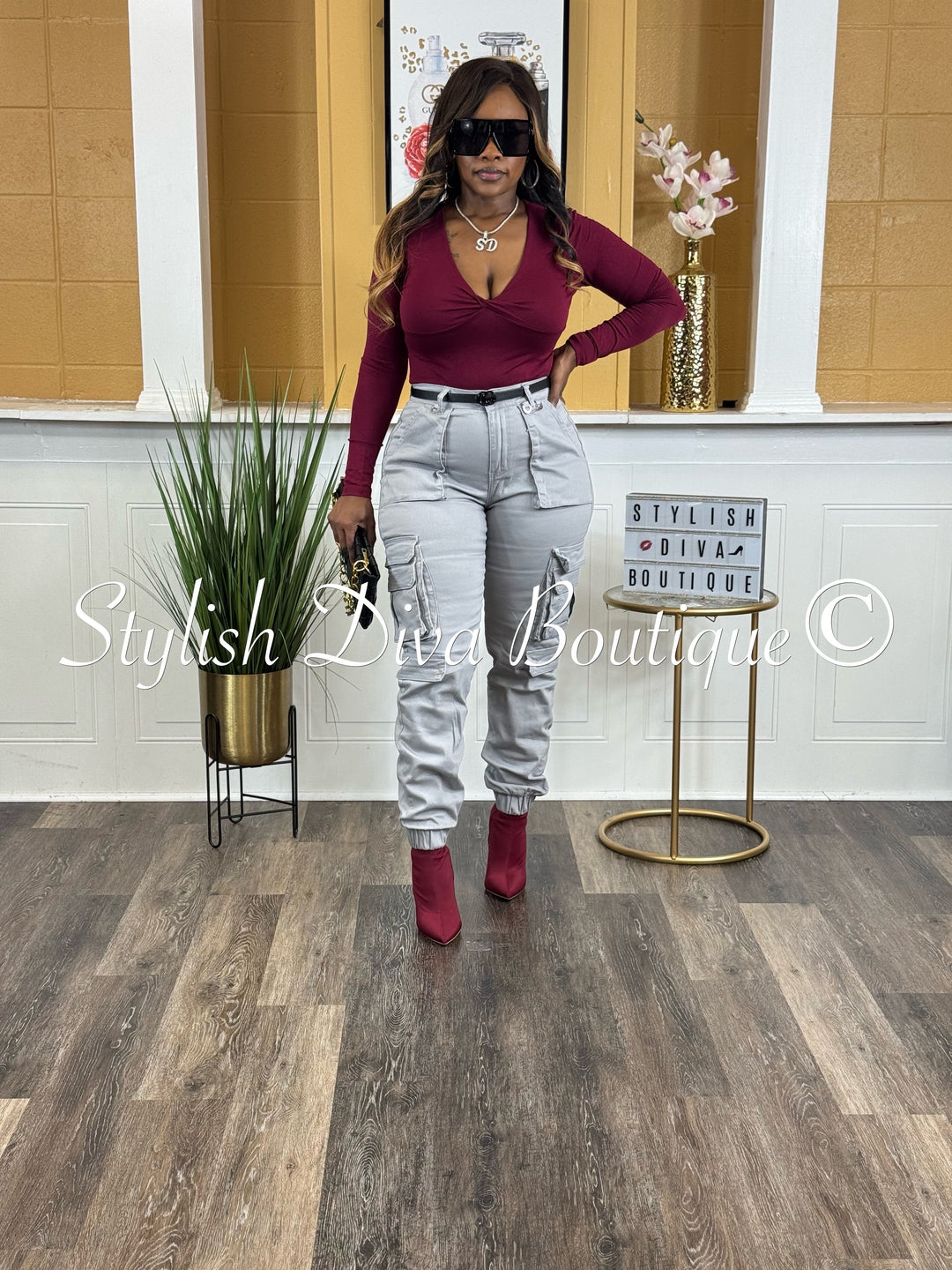 Sienna Cargo Joggers (Grey)